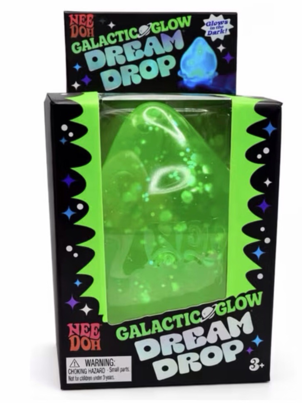 NeeDoh Galactic Glow Dream Drop Kids Toy - Green